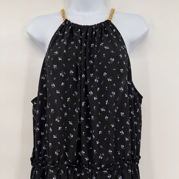 Michael Kors Women's Plus Floral Print Chain- Neck Wide Leg Jumpsuit XXL NWT - Picture 2 of 11